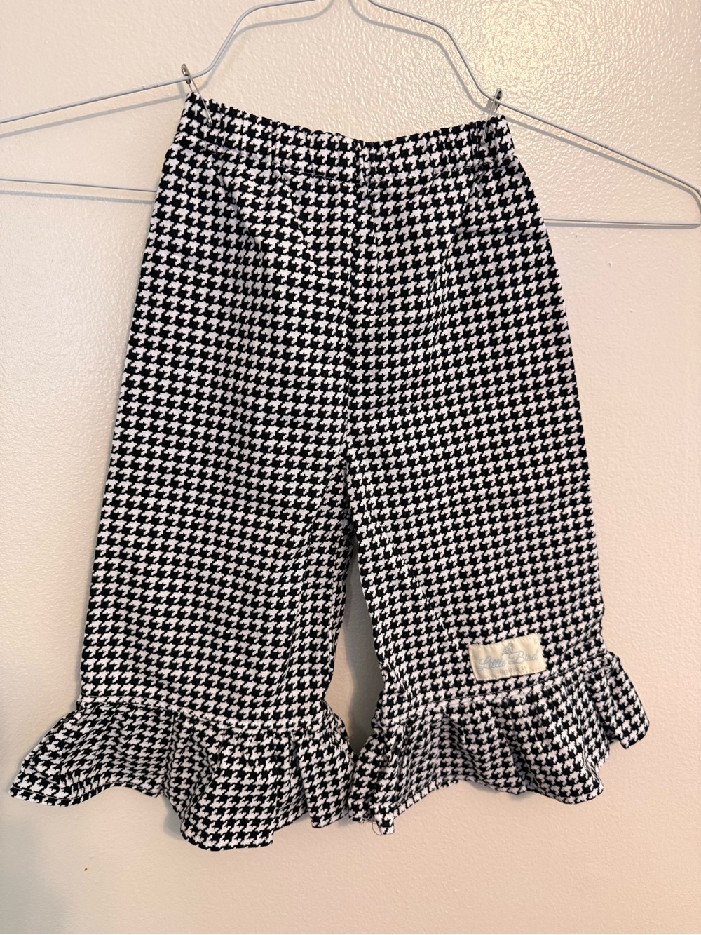 Little Bird Clothing Co Houndstooth Ruffle Bell Bottoms| 12-18m
